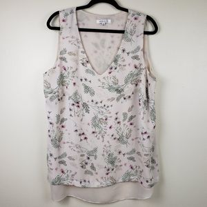 Rose + Olive Sleeveless Floral Light Pink size 1x